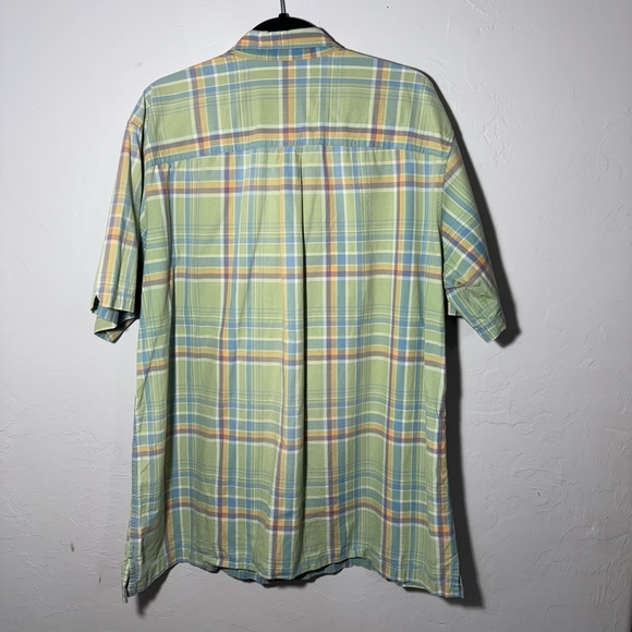 L.L Bean XL Tall  Light Green  Casual Button Down Short Sleeve Collared Shirt - Picture 4 of 4